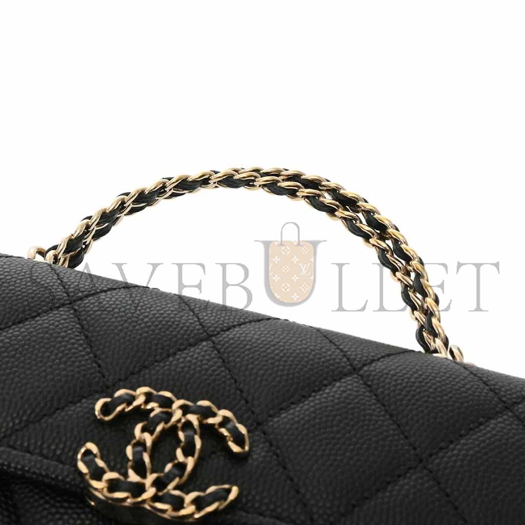 Ch*el black caviar leather phone case shoulder bag (18*10*4.5cm)